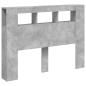 Preview: LED-Kopfteil Betongrau 140x18,5x103,5 cm Holzwerkstoff