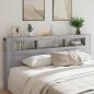 Preview: LED-Kopfteil Grau Sonoma 220x18,5x103,5 cm Holzwerkstoff