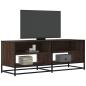Preview: ARDEBO.de - TV-Schrank Braun Eiche-Optik 120,5x40x46cm Holzwerkstoff Metall