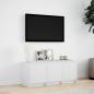 Preview: TV-Schrank mit LED-Beleuchtung Weiß 97x34x40 cm Holzwerkstoff