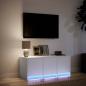 Preview: TV-Schrank mit LED-Beleuchtung Weiß 97x34x40 cm Holzwerkstoff