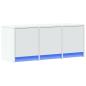 Preview: TV-Schrank mit LED-Beleuchtung Weiß 97x34x40 cm Holzwerkstoff