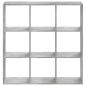 Preview: Bücherregal Betongrau 102x32x102 cm Holzwerkstoff