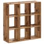 Preview: B?cherregal Altholz-Optik 102x32x102 cm Holzwerkstoff