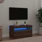 Preview: ARDEBO.de - TV-Schrank mit LED-Leuchten Artisan-Eiche 75x35x40 cm