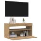 Preview: TV-Schrank mit LED-Leuchten Artisan-Eiche 75x35x40 cm