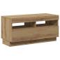 Preview: TV-Schrank mit LED-Leuchten Artisan-Eiche 80x35x40 cm