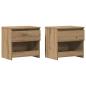 Preview: Nachttische 2 Stk. Artisan-Eiche 40x30x39 cm Holzwerkstoff