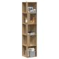 Preview: ARDEBO.de - Eckregal Artisan-Eiche 33x33x165 cm Holzwerkstoff