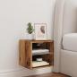 Preview: TV-Wandschrank mit LED-Leuchten Altholz-Optik 30x28,5x30 cm