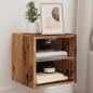 Preview: TV-Wandschrank mit LED-Leuchten Altholz-Optik 30x28,5x30 cm