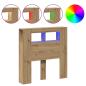 Preview: LED-Kopfteil Artisan-Eiche 100x18,5x103,5 cm Holzwerkstoff