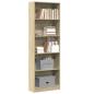 Preview: ARDEBO.de - Bücherregal Sonoma-Eiche 60x24x176 cm Holzwerkstoff