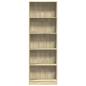 Preview: Bücherregal Sonoma-Eiche 60x24x176 cm Holzwerkstoff