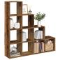 Preview: ARDEBO.de - Raumteiler-Bücherregal 4 Stufen Altholz-Optik 131,5x29x131,5 cm