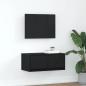 Preview: ARDEBO.de - TV-Schrank Schwarz Eichen-Optik 60x31x25,5 cm Holzwerkstoff