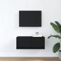 Preview: TV-Schrank Schwarz Eichen-Optik 60x31x25,5 cm Holzwerkstoff