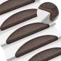 Preview: ARDEBO.de - Stufenmatten 15 Stk. 56x17x3 cm Kaffeebraun Halbrund