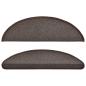 Preview: Stufenmatten 15 Stk. 56x17x3 cm Kaffeebraun Halbrund