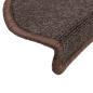 Preview: Stufenmatten 15 Stk. 56x17x3 cm Kaffeebraun Halbrund