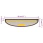 Preview: Stufenmatten 15 Stk. 56x17x3 cm Kaffeebraun Halbrund
