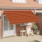 Preview: ARDEBO.de - Einziehbare Markise Handbetrieben 400 cm Orange und Braun