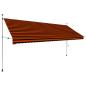 Preview: Einziehbare Markise Handbetrieben 400 cm Orange und Braun