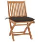 Preview: Klappst?hle 2 Stk. mit Taupe Kissen Massivholz Teak