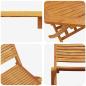 Preview: Garten Essgruppe 5 Stk. Braun Massivholz Akazie