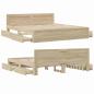 Preview: Bettrahmen mit Schubladen Sonoma 193 x 203 cm Holzwerkstoff