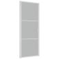 Preview: Innentür 83x201,5 cm Weiß Mattglas und Aluminium