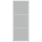 Preview: Innentür 83x201,5 cm Weiß Mattglas und Aluminium
