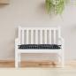 Preview: ARDEBO.de - Gartenbank-Auflage Schwarz Karomuster 110x50x7 cm Stoff