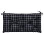Preview: Gartenbank-Auflage Schwarz Karomuster 110x50x7 cm Stoff