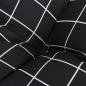 Preview: Gartenbank-Auflage Schwarz Karomuster 110x50x7 cm Stoff