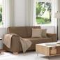Preview: ARDEBO.de - 2-Sitzer Sofa Braun 180x78x84 cm Stoff