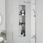 Preview: Duschnische Silber 90 x 20 x 9,5 cm Edelstahl