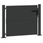Preview: Gartentor Schwarz 110 x 105 cm Pulverbeschichteter Stahl