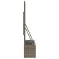 Preview: Gartenpflanzer mit Gitter Grau 70 x 30 x 135 cm Poly-Rattan
