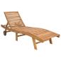 Preview: Sonnenliege Massivholz Teak Braun