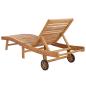 Preview: Sonnenliege Massivholz Teak Braun