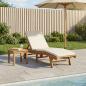 Preview: ARDEBO.de - Sonnenliege Polyester Braun und Creme