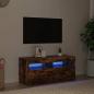 Preview: TV-Schrank mit LED-Leuchten Räuchereiche 90x35x40 cm