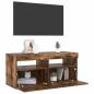 Preview: TV-Schrank mit LED-Leuchten Räuchereiche 90x35x40 cm