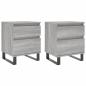 Preview: Nachttische 2 Stk. Grau Sonoma 40x35x50 cm Holzwerkstoff