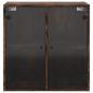 Preview: Wandschrank mit Glastüren Räuchereiche 68x37x68,5 cm