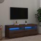 Preview: ARDEBO.de - TV-Schränke mit LED-Leuchten 2 Stk. Artisan-Eiche Holzwerkstoff