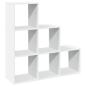 Preview: Raumteiler Bücherregal 3-stufig Weiß 99x29x99 cm Holzwerkstoff
