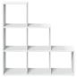 Preview: Raumteiler Bücherregal 3-stufig Weiß 99x29x99 cm Holzwerkstoff