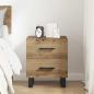 Preview: Nachttisch Artisan-Eiche 40 x 35 x 47,5 cm Holzwerkstoff